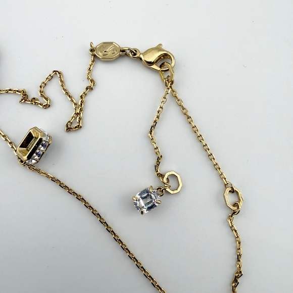 Swarovski Crystal Multi Colored Crystal Necklace Gold Toned - Picture 5 of 6